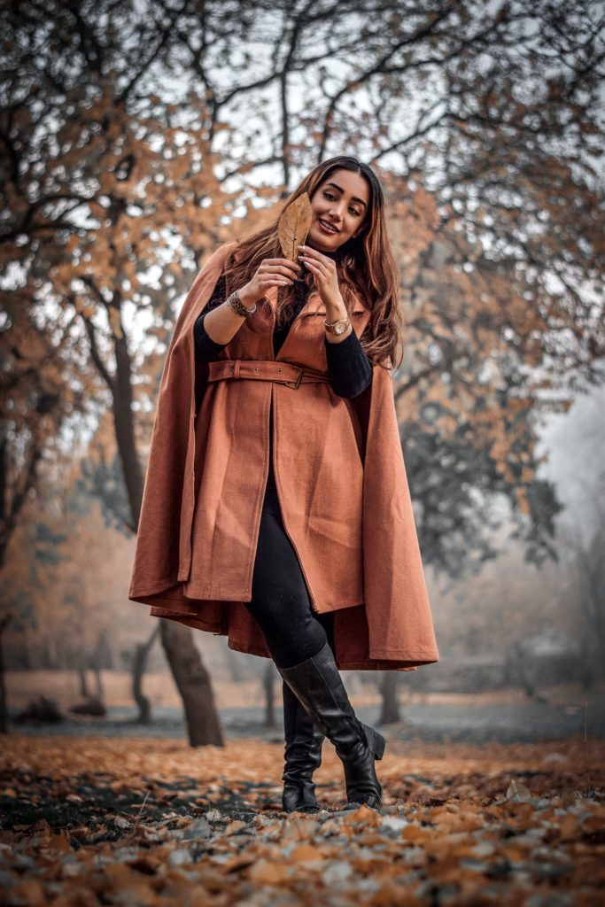 Herbstmode Cognacbraun zu schwarz: einer der neuen Herbst Styles
