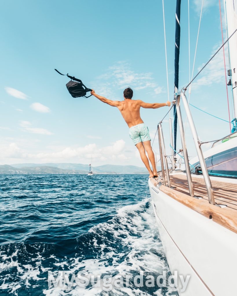 Segelboot Reisen und Abenteuer gehören zum Sugar Daddy Lifestyle