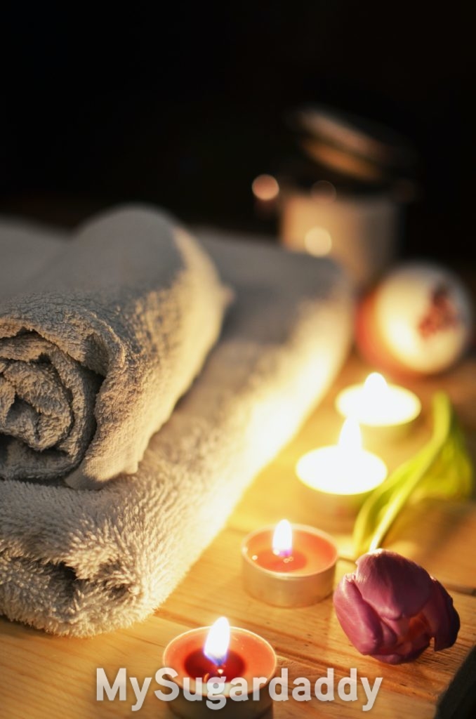 entspannte Atmosphäre Massage